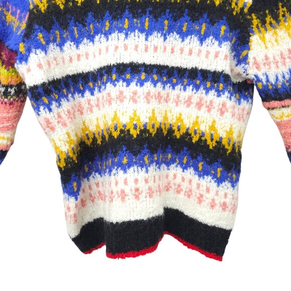 Free People Best Day Ever Pullover Sweater Womens M Multicolor Alpaca Wool Blend - Picture 14 of 16